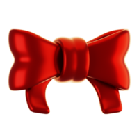 3d Renderização Natal ícone conceito com vermelho fita ícone png