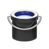 3d rendering paint bucket icon. Graphic design tools icon concept png