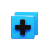Graphic design tools icon concept. 3d rendering duplicate icon png