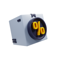 Special delivery discount icon concept. Delivery shopping discount icon on 3d rendering png