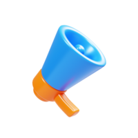 Marketing announcement icon concept. 3d rendering megaphone icon png