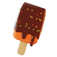 Fast food icon concept. 3d rendering ice cream stick icon png