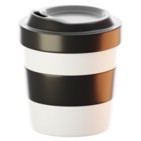 3d rendering coffee cup icon. Fast food icon concept png