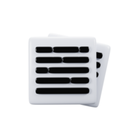 general usuario interfaz icono concepto. 3d representación documento sábana icono png