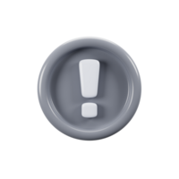 General user interface icon concept. 3d rendering alert icon png