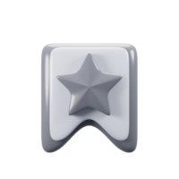 General user interface icon concept. 3d rendering bookmark icon png