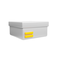 3d rendering box delivery icon. Online shopping icon concept png