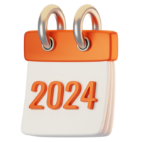 Calendar icon on 3d rendering with cartoon style. 3d render new year icon concept png