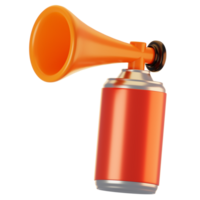 3d rendering air horn icon with cartoon style png