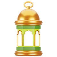 Ramadan icon concept on 3d rendering. 3d illustration lantern icon png