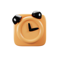 Mobile phone user interface icon concept. 3d rendering alarm clock icon png