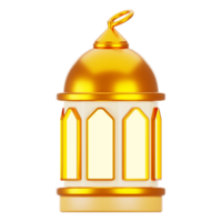 3d rendering ramadan icon concept. 3d illustration lantern icon png