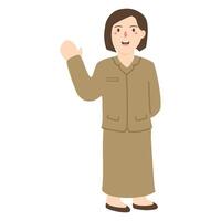 Teacher in Seragam PNS Uniform vector