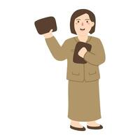 Women Civil Servants Holding Papers vector