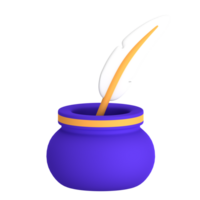 inktpot 3d illustratie voor uiux, web, app, presentatie, enz png