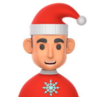 Kerstmis jongen 3d illustratie voor uiux, web, app, presentatie, enz png