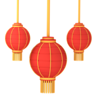 Chinese lantaarns 3d illustratie voor uiux, web, app, presentatie, enz png