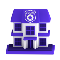 Polizei Büro 3d Illustration zum uiux, Netz, Anwendung, Präsentation, usw png