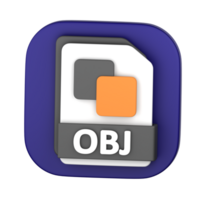 OBJ File 3D Illustration for uiux, web, app, presentation, etc png