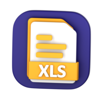 XLS File 3D Illustration for uiux, web, app, presentation, etc png