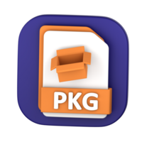 PKG File 3D Illustration for uiux, web, app, presentation, etc png