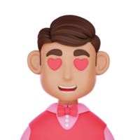 masculino amor 3d ilustração para uiux, rede, aplicativo, apresentação, etc png