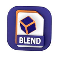 Blend File 3D Illustration for uiux, web, app, presentation, etc png