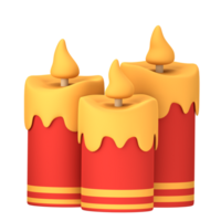 Chinese Candle 3D Illustration for uiux, web, app, presentation, etc png