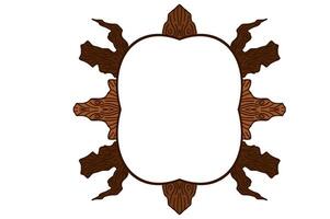 Tree Trunk Wood Ornament Frame Border Vector