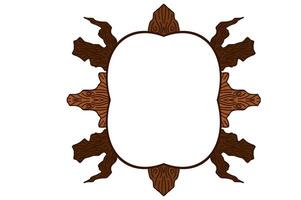 Tree Trunk Wood Ornament Frame Border Vector