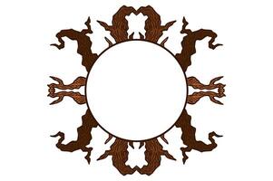 Tree Trunk Ornament Frame Border For Decoration Nature Theme vector