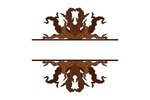Tree Trunk Ornament Frame Border For Decoration Nature Theme vector