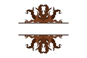 árbol maletero ornamento marco frontera para decoración naturaleza tema vector