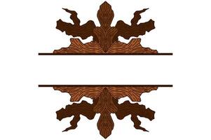 árbol maletero madera ornamento marco frontera vector