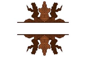 Tree Trunk Wood Ornament Frame Border Vector