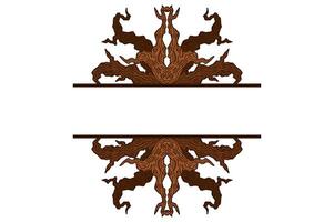 Tree Trunk Ornament Frame Border For Decoration Nature Theme vector