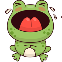 Poor crying frog png