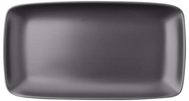 AI generated Top view of empty tray isolated on background. photo