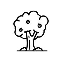 fruiting tree icon vector in line style