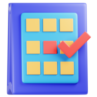3d schedule icon png
