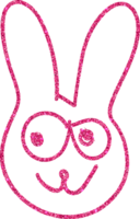 lapin museau dessin rose e vacances décoration. png