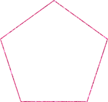 polígono rosado geométrico figura diseño ilustración png