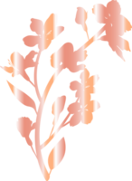 Sakura branch with flowers decoration. png