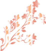 Sakura branch with flowers decoration. png