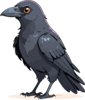 ai generato corvo uccello cartone animato Immagine png