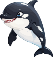 AI generated Orca Paus Cartoon Clip Art png