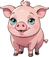 AI generated Piggy Animal Cartoon Design png