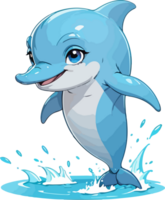 AI generated Dolphin Cartoon Image png