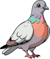 ai généré dessin animé de Pigeon oiseau mascotte png