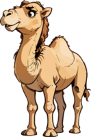 AI generated Camel Flat Cartoon Illustration png